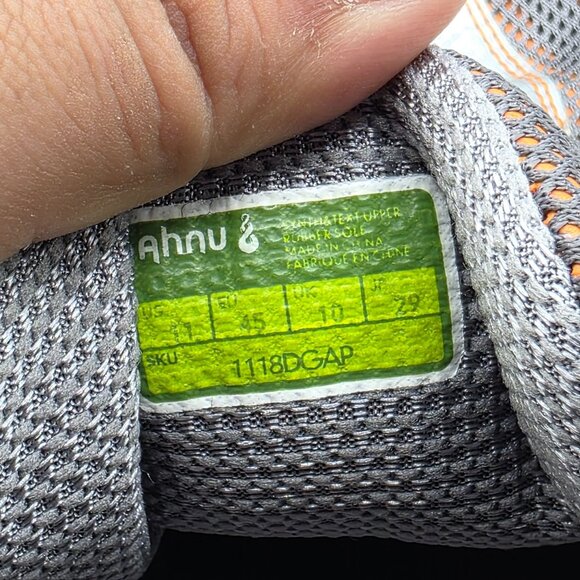 Ahnu Mens 11 Gray Hiking Shoes Vibram Soles Camping Outdoors Casual Walking - Picture 7 of 13